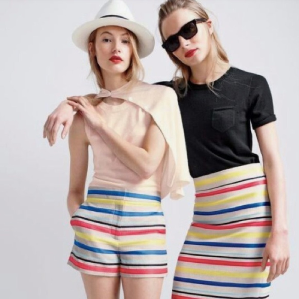 NWT J Crew Colorful Striped Jacquard Shorts